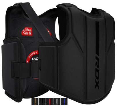 RDX Chest Guard, MMA Kickboxing Muay Thai Boxing Body Protector, Sparring Training Heavy Punching, KARA Adjustable Strike Shield, Martial Arts Upper