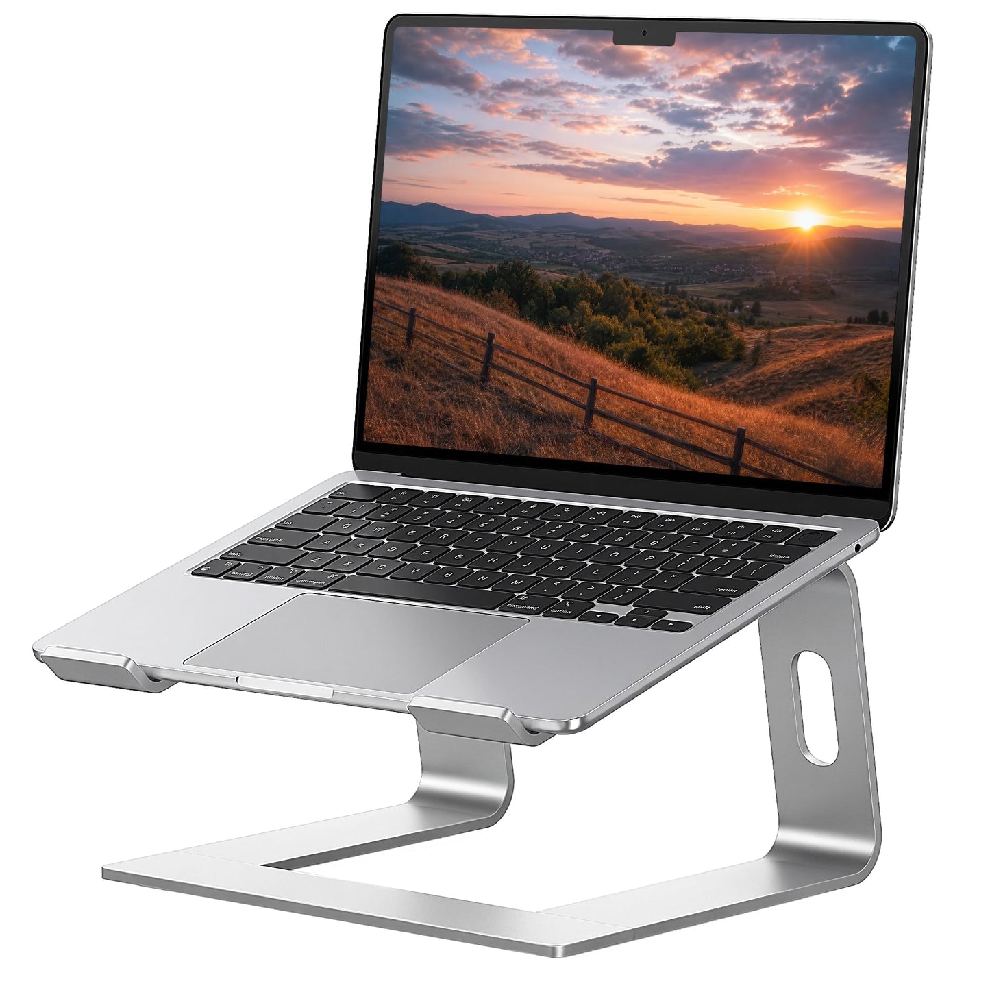 SOUNDANCE Aluminum Laptop Stand for Desk Compatible with Mac MacBook Pro Air Apple Notebook