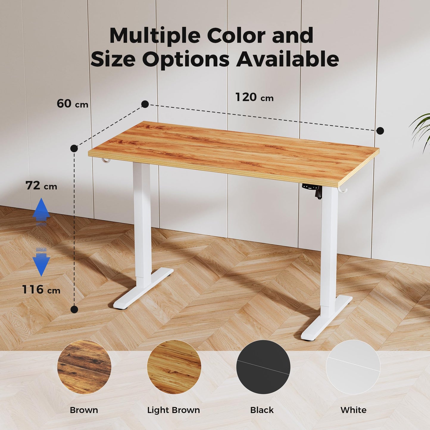 Agilestic Electric Standing Desk, 2 Memory Buttons, 120x60cm