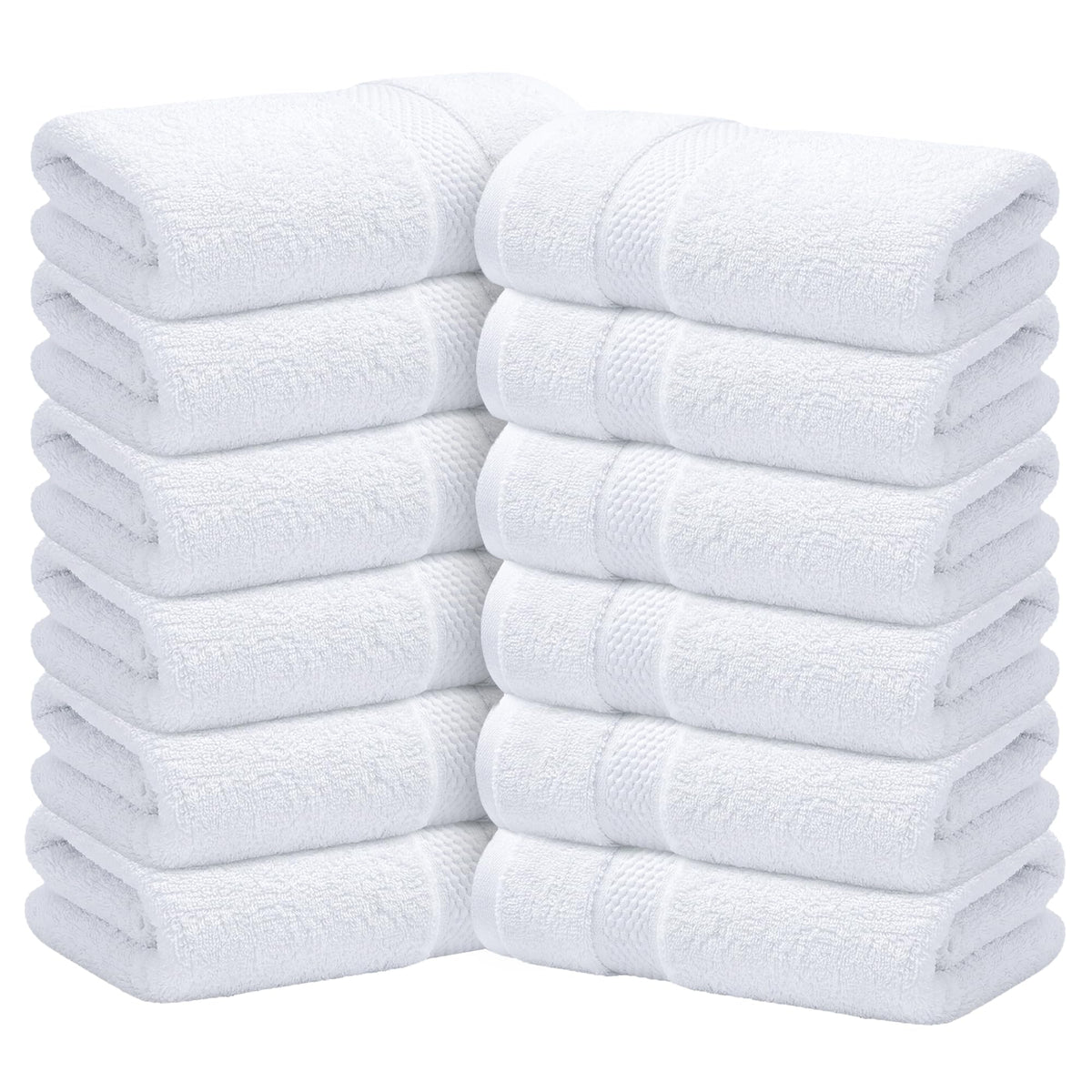 Infinitee Xclusives 100% Cotton Luxury Wash Cloths for Showering - 12 Pack