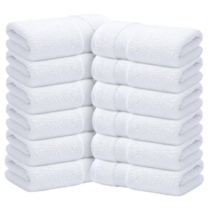 Infinitee Xclusives 100% Cotton Luxury Wash Cloths for Showering - 12 Pack