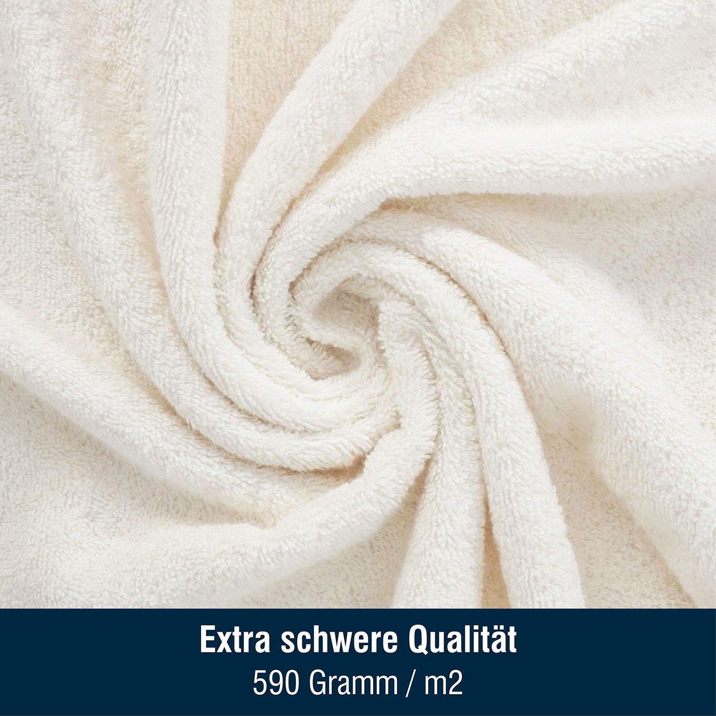 Merana Rome Washcloth Set Absorbent Soft and Lint- Terry Wash Gloves Luxury Quality Heavy Organic Cotton 590 GSM (Coconut, 4 x Wash Mitt (15 x 20 cm)