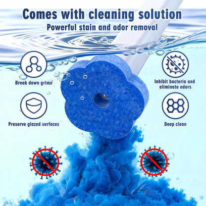 Disposable Toilet Brush With 36pcs Wand Cleaner Refills Wall Mounted Toilet Bowl Brush Holder Set Toilet Cleaning System For Bathroom Cleaning