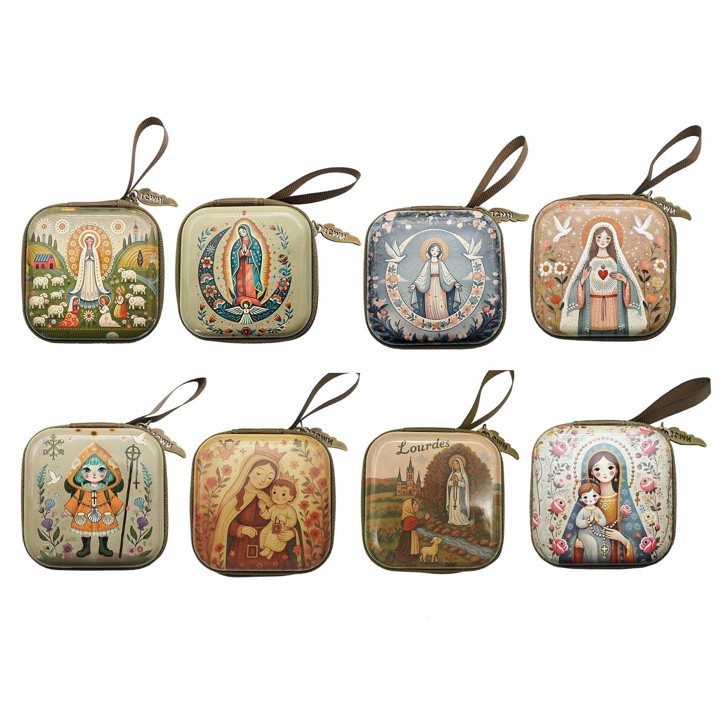JDIEOQA Multipurpose Prayer Rosary Storage Bag Portable Square Case For Temple Spiritual Gatherings Bead Storage Bag