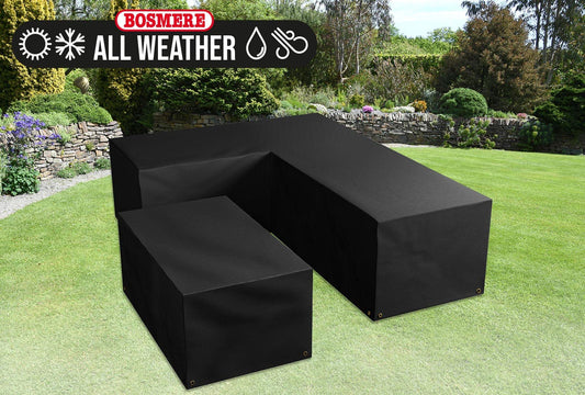 Bosmere All-weather (Modular) - L-Shaped Dining Set Cover - Medium, Right Side Long, Charcoal, AM667C
