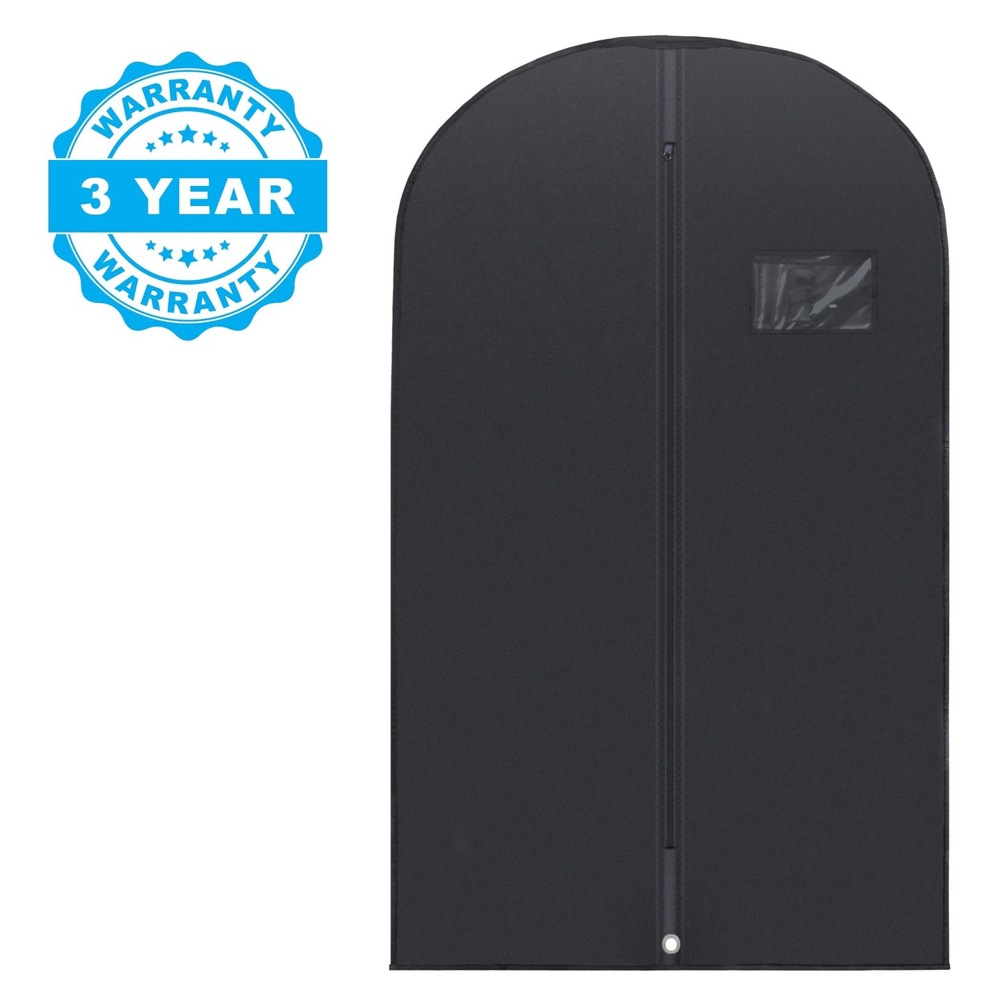 Plixio 40" Black Garment Bags Suit Bag for Travel & Clothing Storage of Dresses, Shirts, Fur Coats, Jackets & Dance Costumes