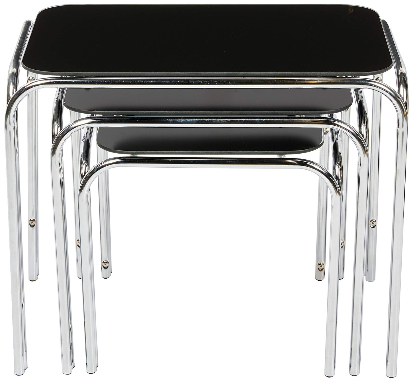 ASPECT Lisbon SETOF 3 Nesting Side END Tables, Black