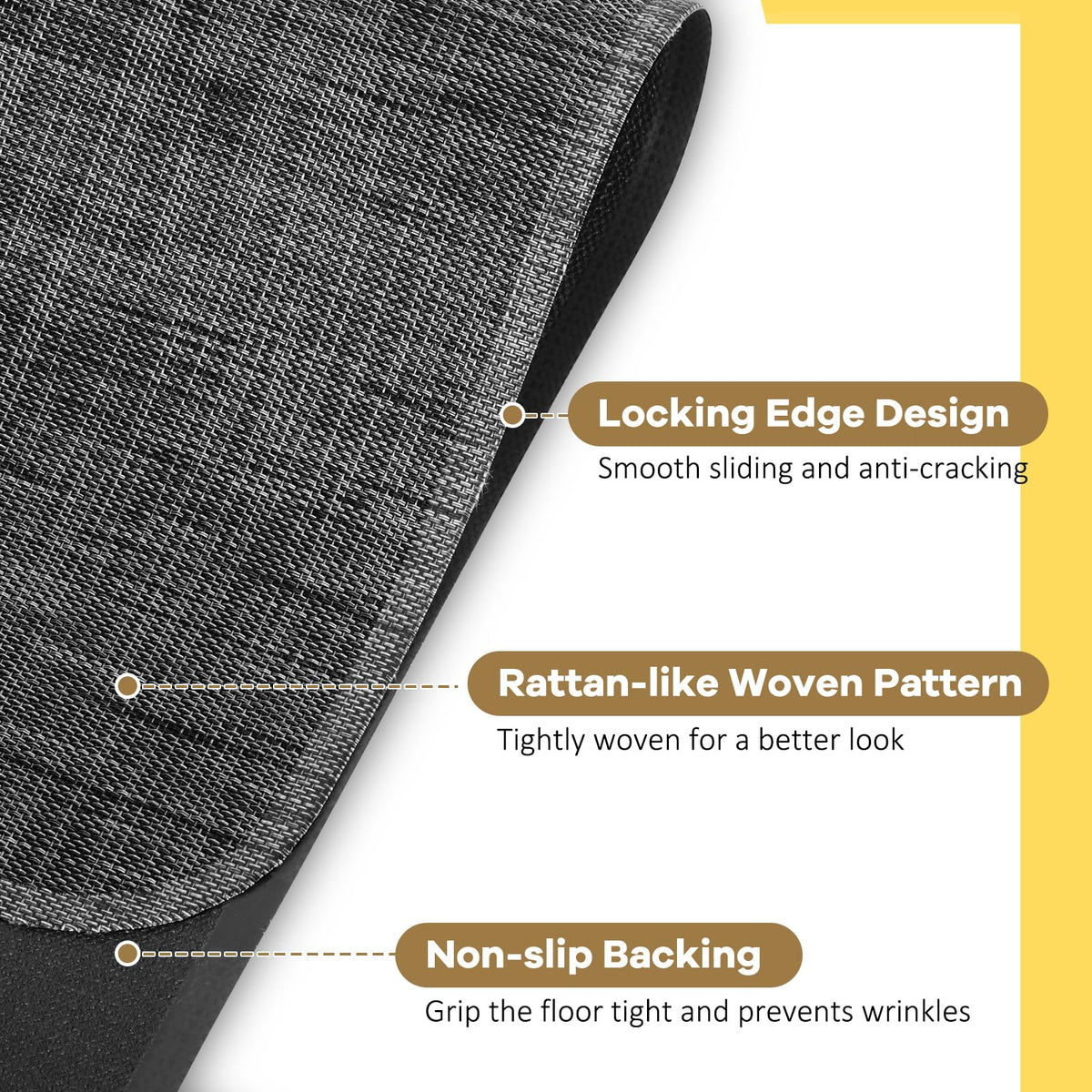 BesWin Office Chair Mat for Hardwood Floors, 90x120cm Non-Slip Hard Floor Protector Mat for Office Chair
