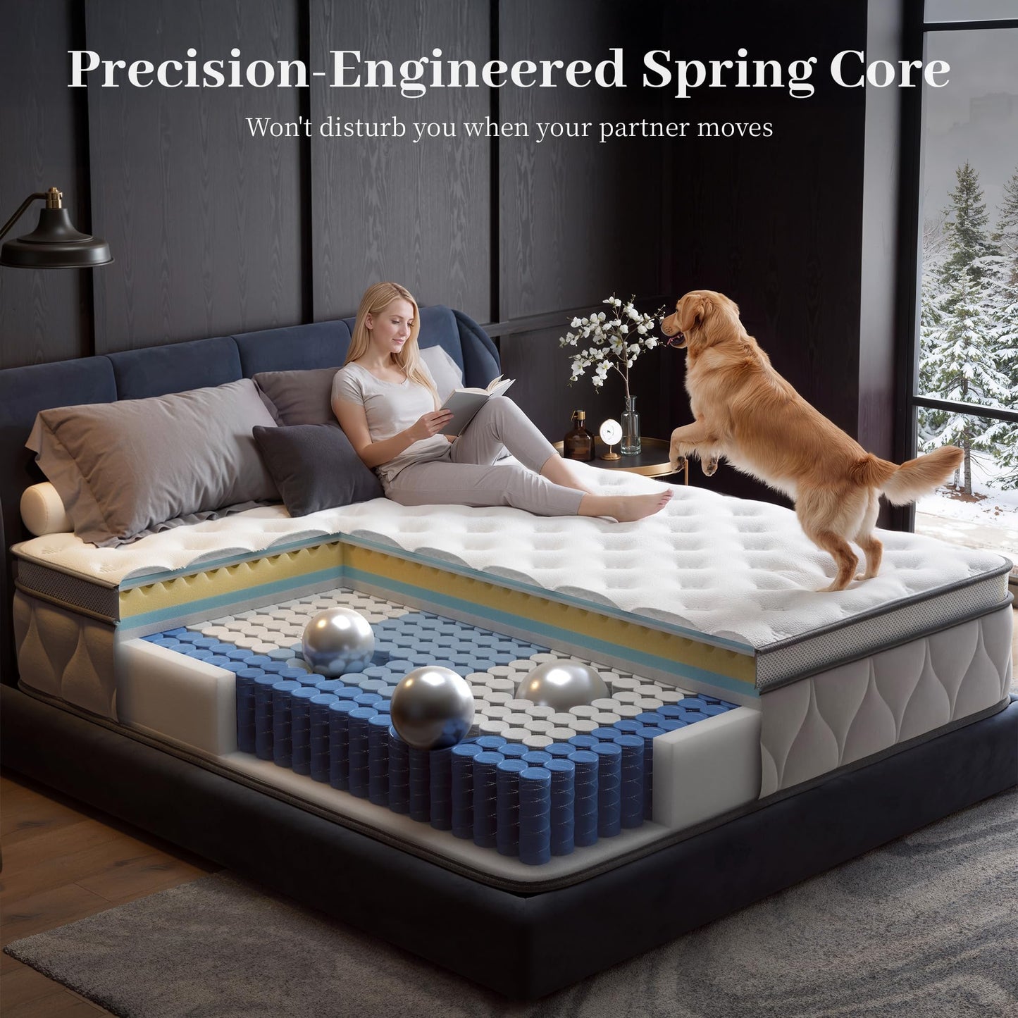 Cliporix Hybrid Orthopedic Double Mattress 4FT6, Back Pressure Relief