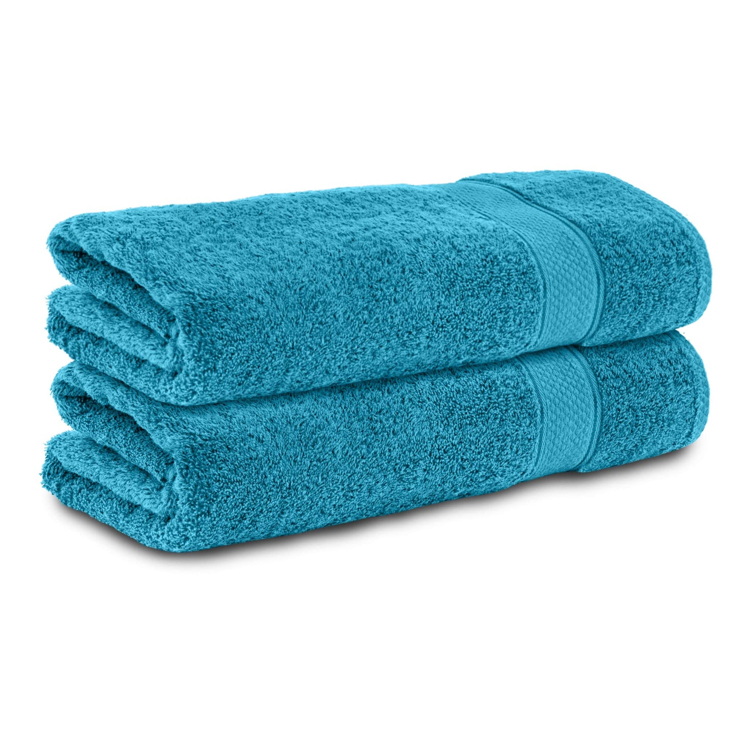 Komfortec Set of 2 hand towels 50 x 100 cm made from 100% cotton, 470 g/m², terry towelling, soft, turquoise