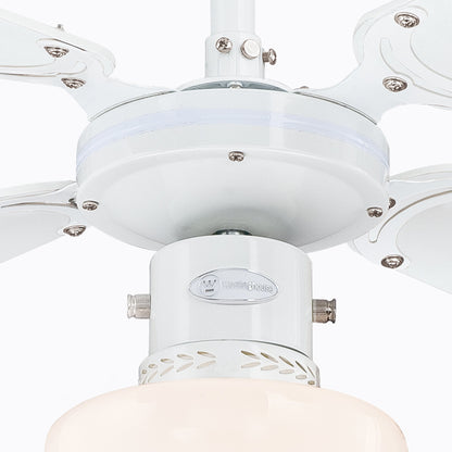 Westinghouse Lighting Portland Ambiance Indoor Ceiling Fan, Metal, e27, 1 W, White Finish with Reversible White/Beech Blades