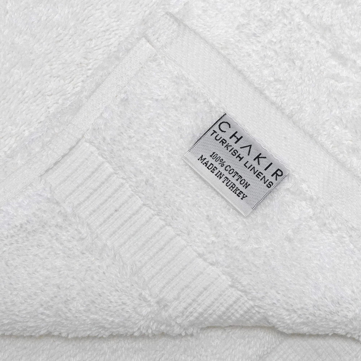 Chakir Turkish Linens 100% Cotton Premium Turkish Towels for Bathroom | 16'' x 30'' 4-Piece Hand Towel, White