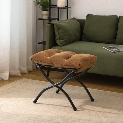 Mordchil EU 15"H Folding Ottoman, Foldable Footrest Stool, Portable Small Foot Stool for Couch, Collapsible Foot Rest Ottoman for Sofa