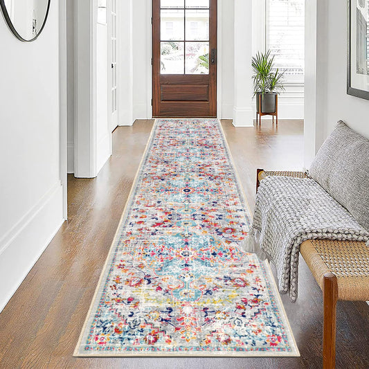 SHACOS Hallway Runner 60x305cm Non Slip Carpet Runners for Hallway Long Shaggy Hall Runner Washable Distressed Floor Carpet Low Pile Non Shedding Area