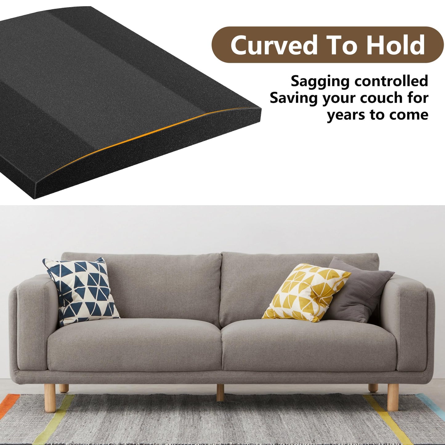 1PCS 55 x 55cm Sofa Cushion Support for Sagging Seat-Sofa Repair Foam