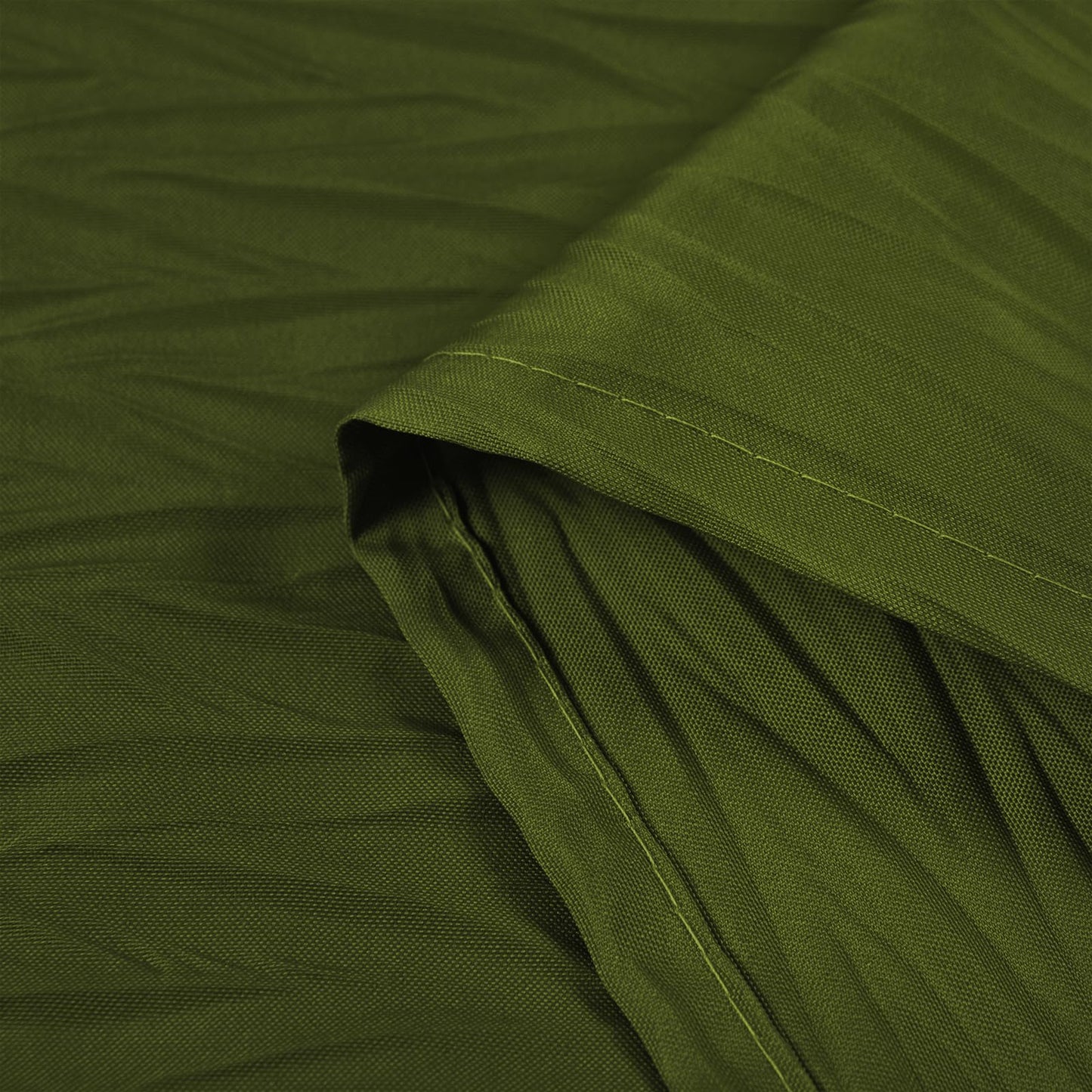 Tititex - Olive Green Crinkle Shower Curtain, Heavy Duty Textured Fabric 156 GSM Luxury Bathroom Decor for Hotel, Waterproof