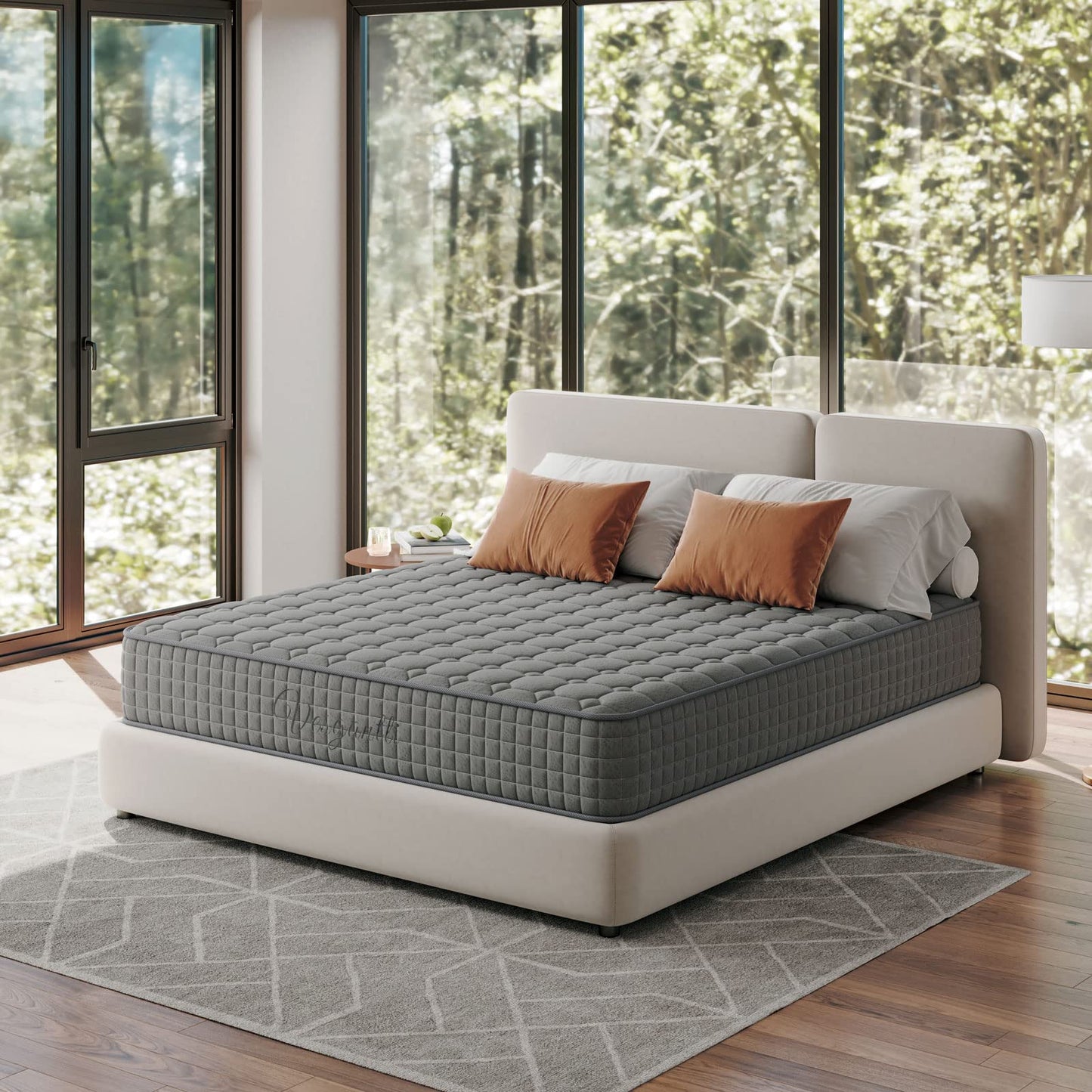 Vesgantti European Small Single Mattress Hybrid Mattress 80x200x25cm, Grey