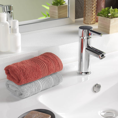 Douceur d'Intérieur, Guest Towel 30 x 50 cm Tendresse Terracotta, Plain Sponge