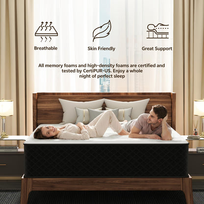 Matoresu Hybrid Firm Single Mattress 3ft for Back Pain 25cm Pocket Sprung 7-Zone OEKO-TEX Certified