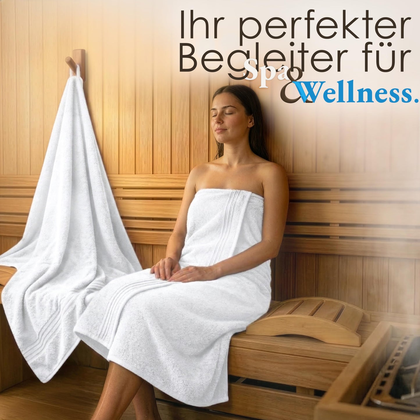 Hammetex Bathrobe 100% Cotton Unisex for Men and Women Quality 400 g/m² Quality Soft Absorbent Terry Towelling Bathrobe for Couples with Pockets