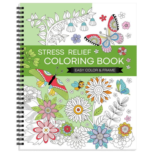 Adult Colouring Book: Stress Relief Colouring Books for Adults Relaxation with with 30 Pattern Included Mandalas Inspirational Flower, Spiral