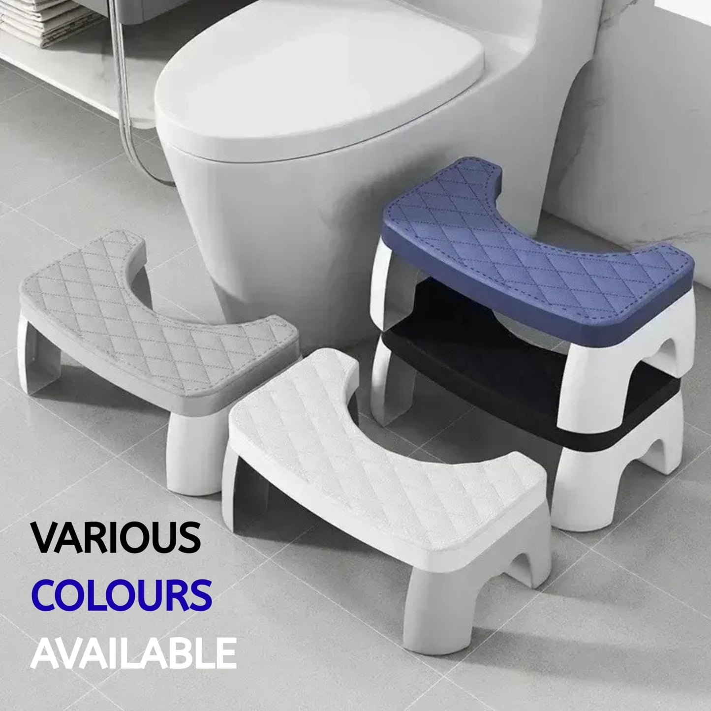 Poop Stool for Adults – Bathroom Toilet Stool for adults | Toilet Step & Foot Rest for Toilet | Ergonomic Poo Stool for Healthy Sitting Position