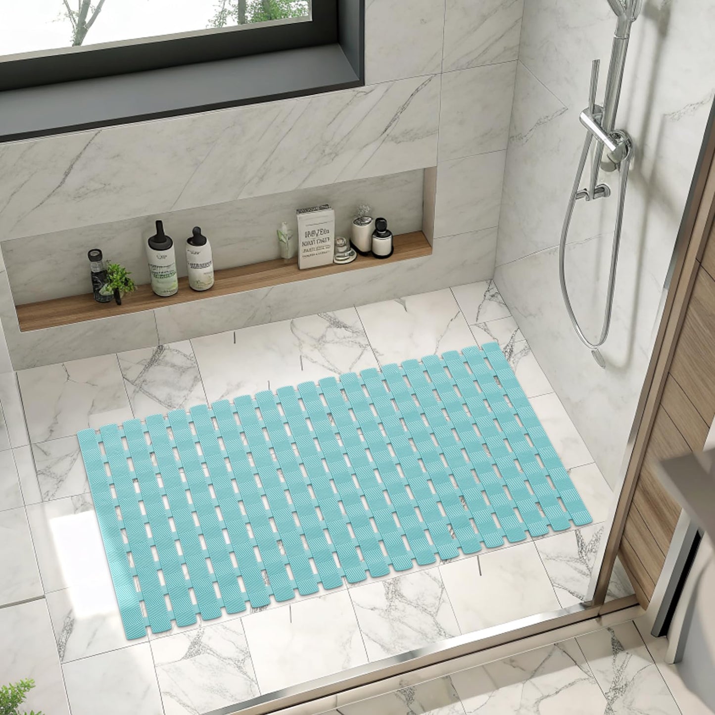 Smiry Shower Bath Mat Non Slip, Quick Drying for Inside Shower, 40 x 70 cm