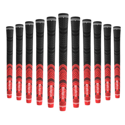 Mile High Life | Avid Golf Club Grips | 3, 13 Pc Set Bundle Golf Grips | Multi-Compound Rubber Golf Grip | Standard Midsize Jumbo(Red-13