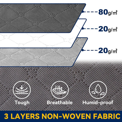Boic 3 Pack Underbed Storage, 90L Underbed Storage Bags, Under Bed Storage Box With Lid With Zips Bags With Handle For Clothes Quilts Blankets Beddin
