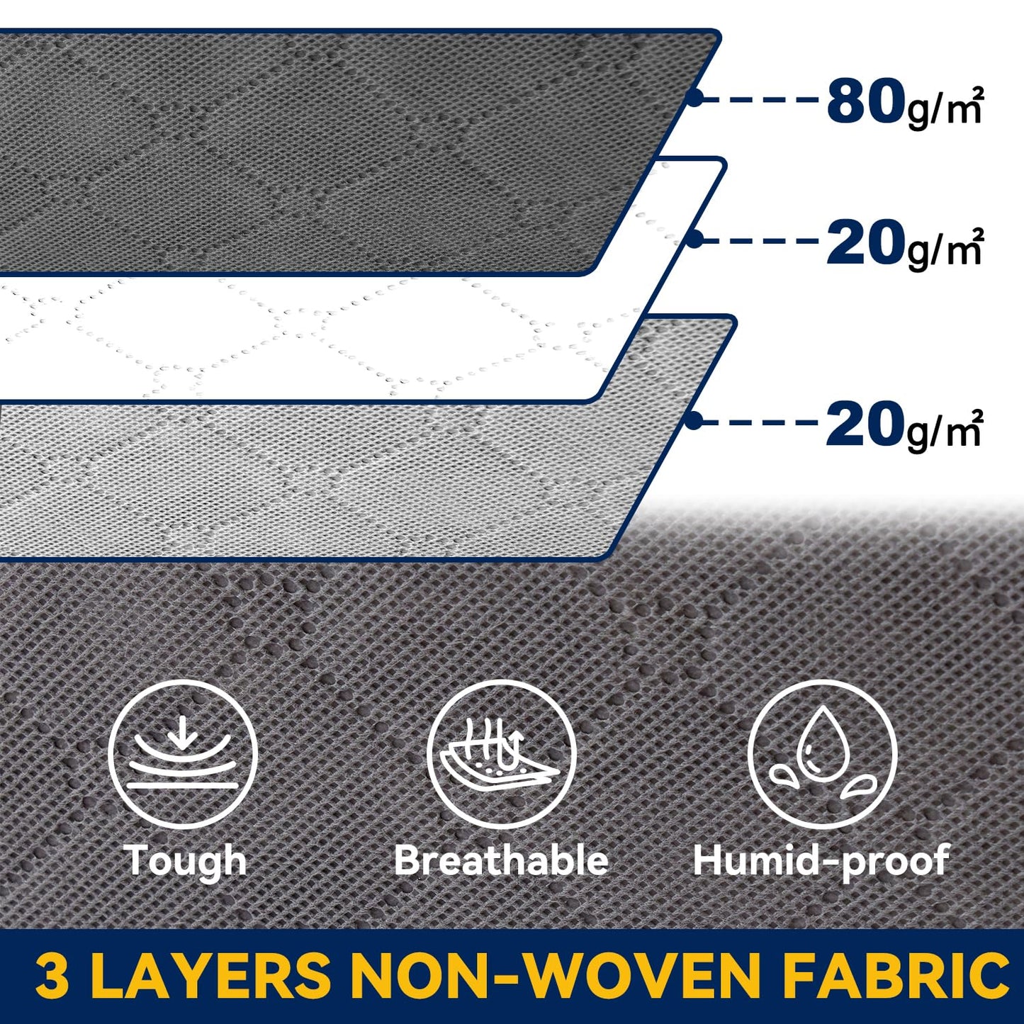 AIOR 2 Pack 90L Under Bed Storage Bags, Large Capacity Closet Organizer Bags for Clothes, Comforters, Blankets, Bedding