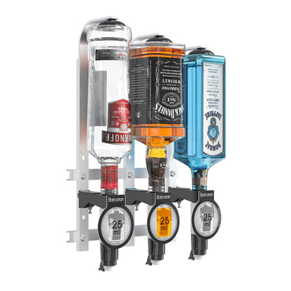 MillyAnne London Barbarian 3/4/6 Bottle Optics for Home Bar - Bar Butler Shot Measure Bracket Alcohol Spirits Wine Upside Down Drink Dispenser Home