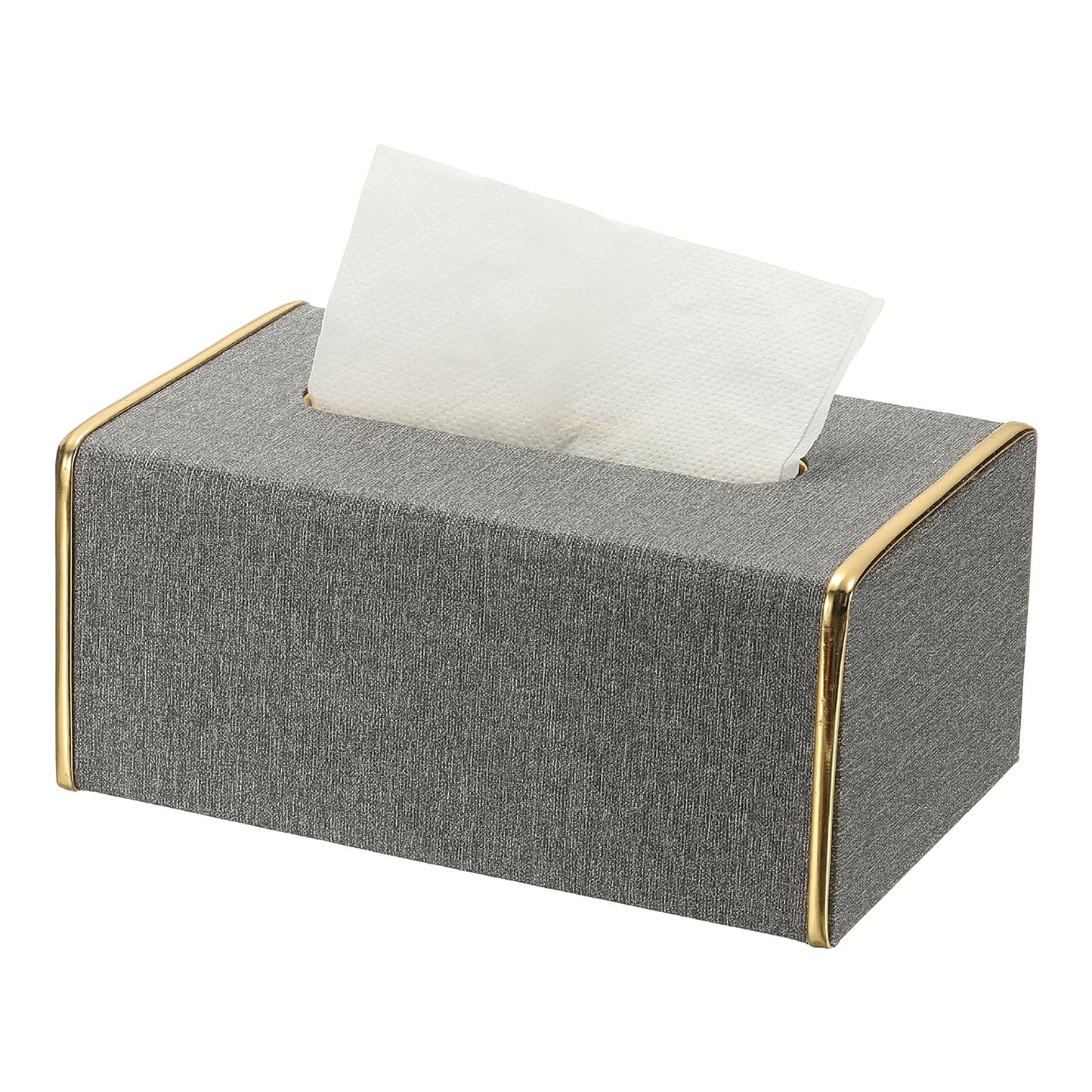 sourcing map Tissue Box Cover, Rectangle Modern Tissue Box Holder with Magnetic Closure for Living Room Bedroom Office Hotel Desk