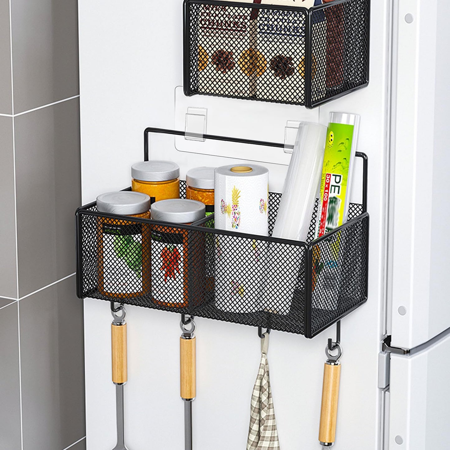 8 Pack Shower Caddy Hook, Clear Adhesive Replacement - No Drilling Waterproof Wall Strong Strips for Corner Storage, Bathroom Shelves and Kitchen Rack