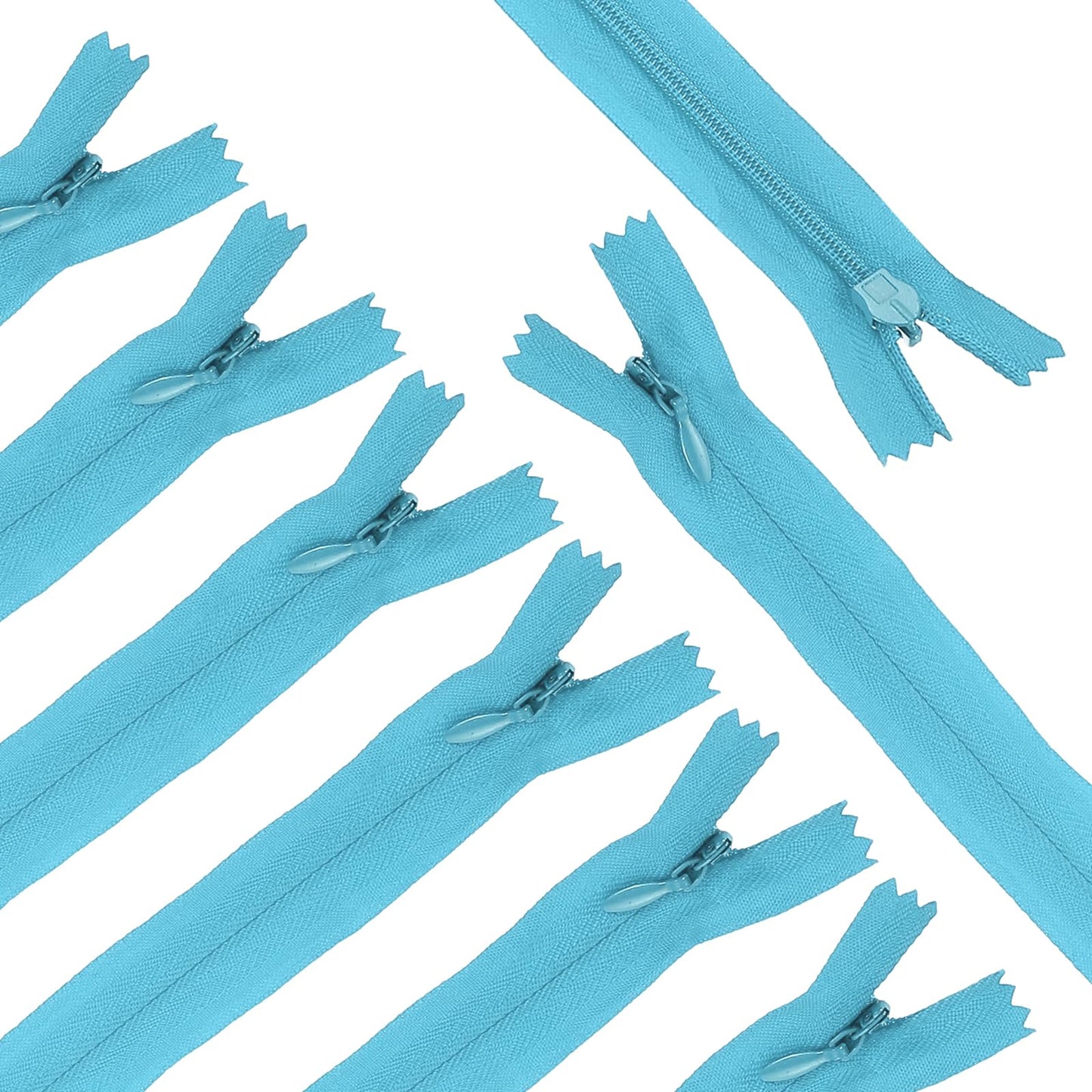sourcing map 30Pcs 25cm/10-Inch Nylon Coil Zippers, #3 Closed End Separating Jacket Zippers Bulk Frame Replacement for Tailor Sewing Bag Craft