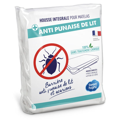 SWEET NIGHT Sweetnight – Full Cover 100 x 200 cm Bed Bug and Anti-Dust Mite | Fully Protects Your Mattress | Zip Closure | No Chemical Treatment