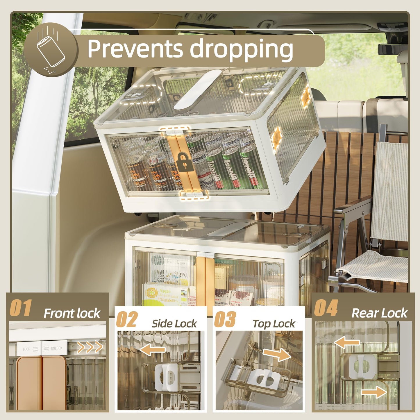 NETEL Storage Boxes With Lids, 4 x 83 L Plastic Storage Box with Lid, Stackable storage Boxes with wheels, Transparent Wardrobe Storage Organiser