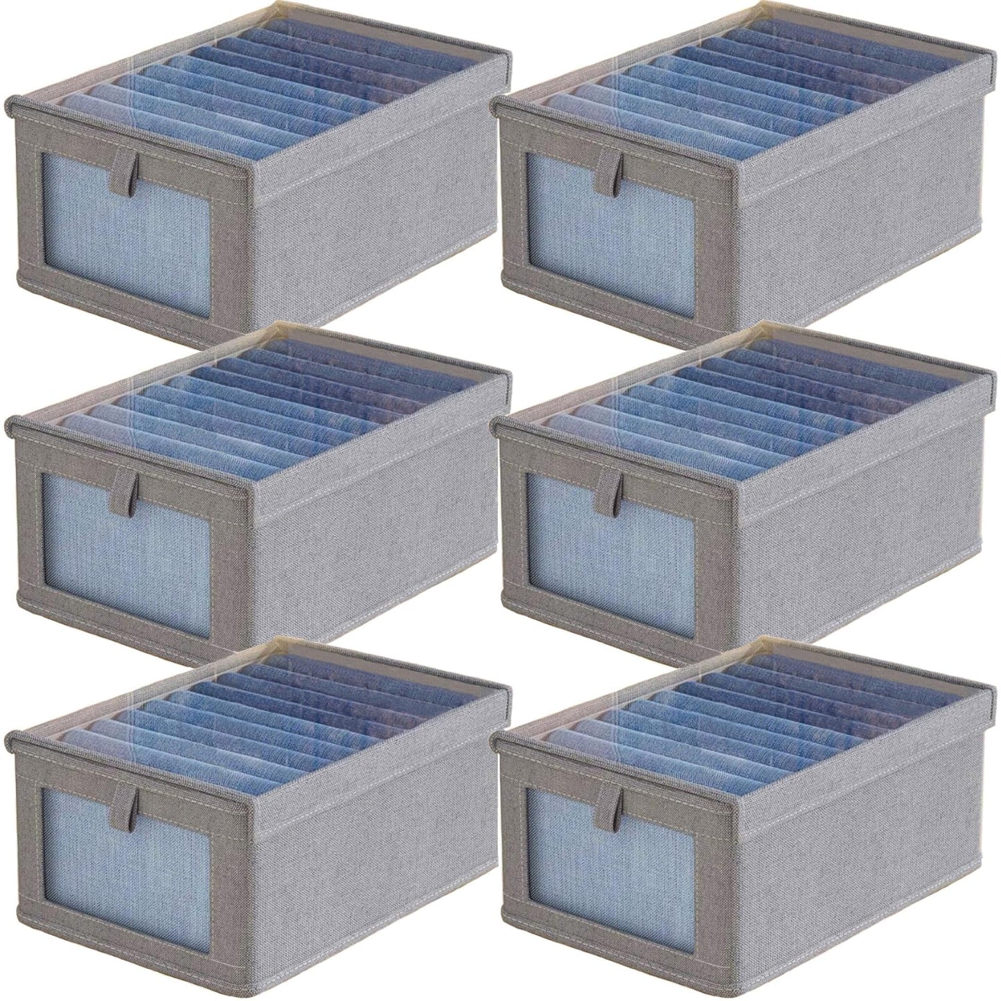 Tosoda Wardrobe Storage Organiser Boxes with Lids for Clothes Trousers