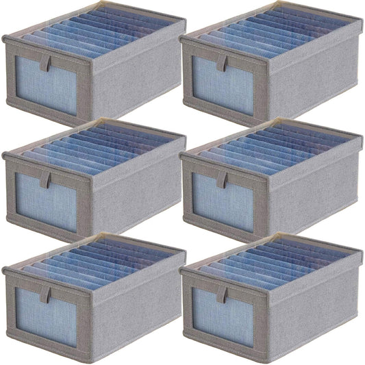 Tosoda Wardrobe Storage Organiser Boxes with Lids for Clothes Trousers