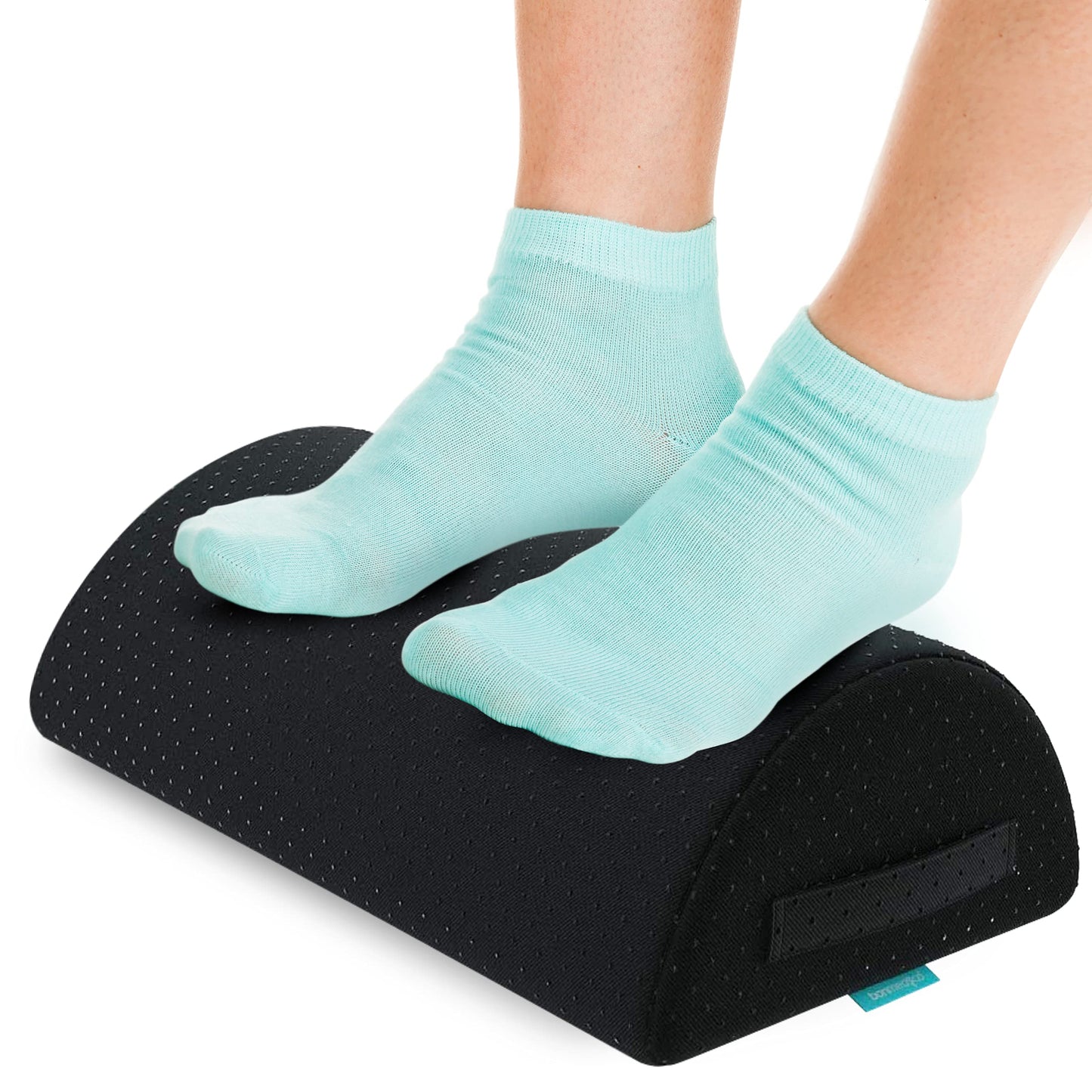 bonmedico Footrest Cushion - Ergonomic 3-in-1 Adaptable Foot Rest Under Desk, Black Footstool for Under Desk