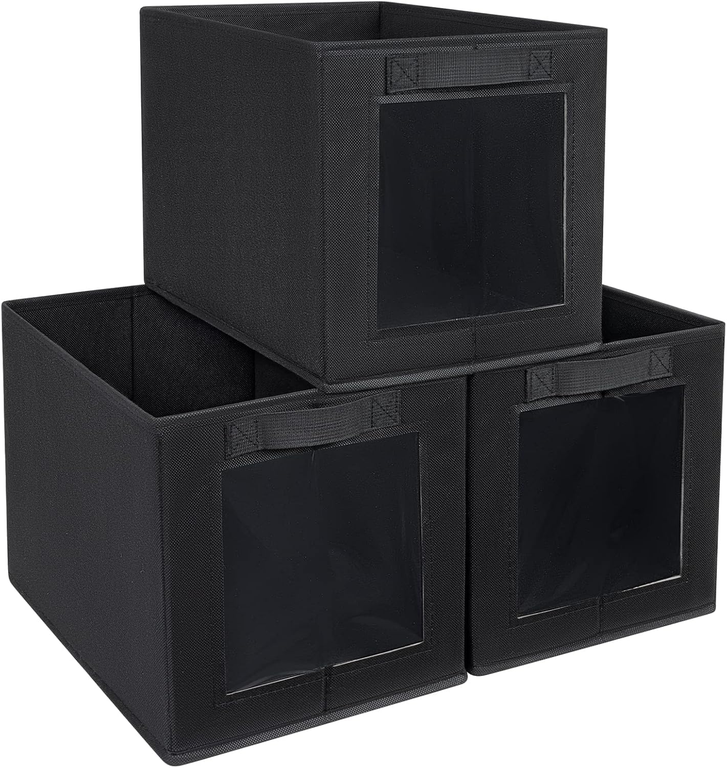 DIMJ Foldable Wardrobe Storage Boxes, 3 Pack Fabric Shelf Clothes Organiser