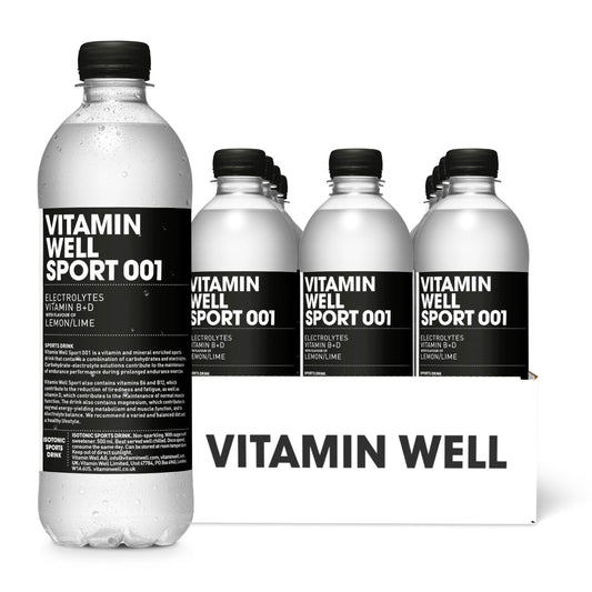 Vitamin Well Sport 001 Electrolyte & Carbohydrate Sports Drink ? Lemon Lime | With Vitamins B+D & Magnesium | Helps Maintain Endurance Performance