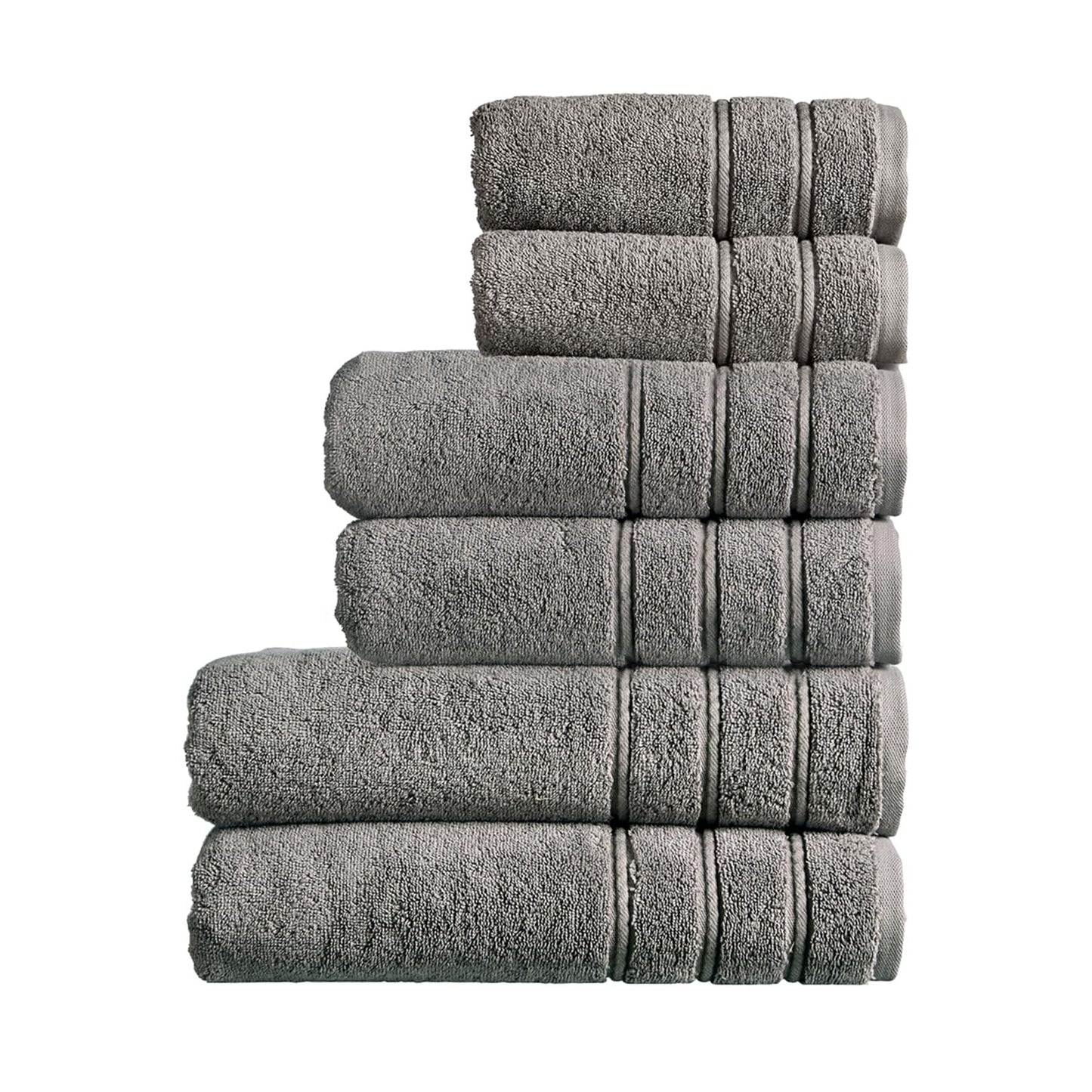 Christy Antalya Family Towel Set | 6 Piece | 100% Turkish Cotton | 600GSM | Soft Plush Luxury Towel Set | 2 Bath Sheets 2 Bath Towels 2 Hand Towels