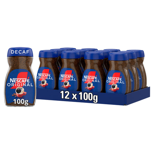 NESCAF? Original Decaf Instant Coffee 100g, Rich Aroma, Full and Bold Flavour (Pack of 6)