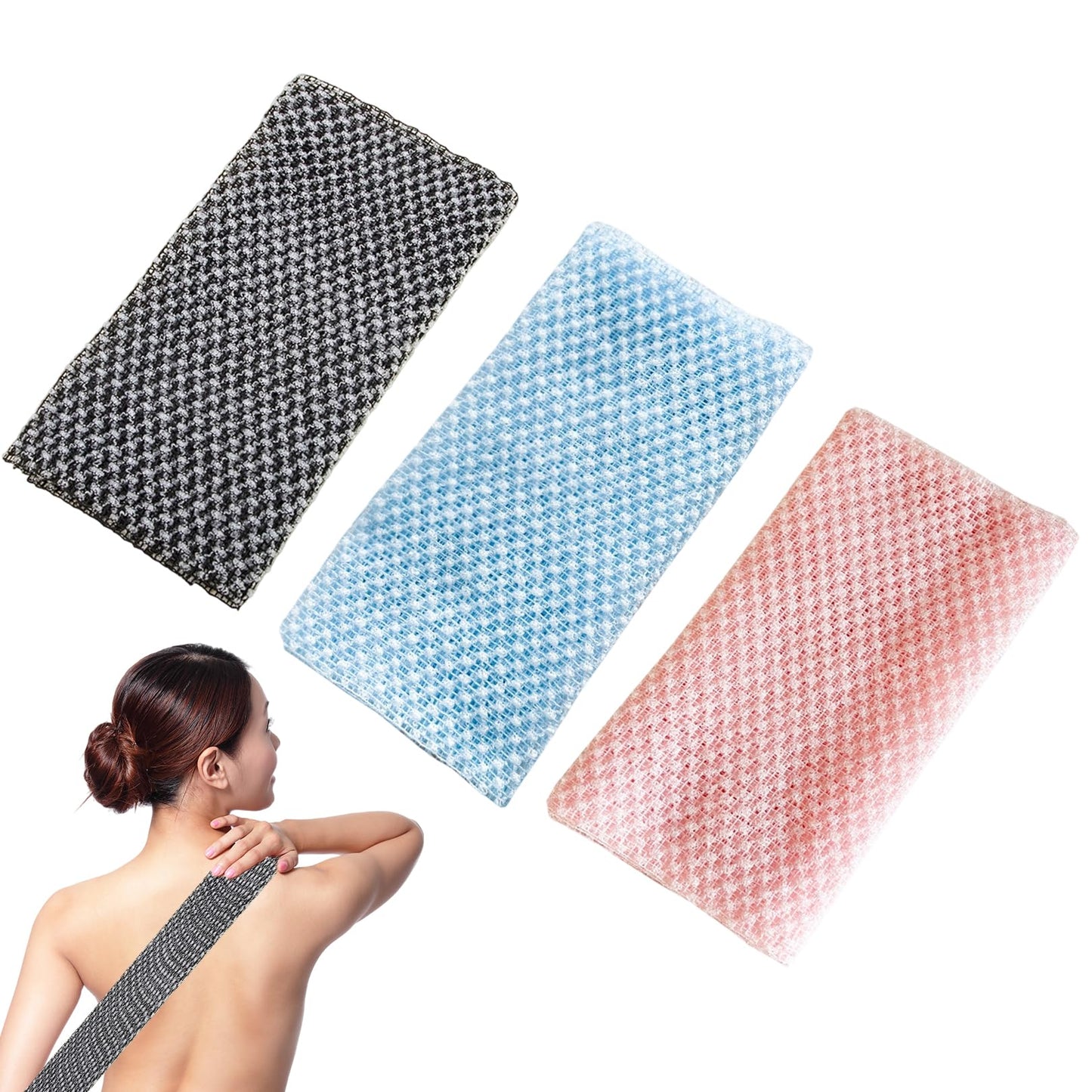Exfoliating Towel, Exfoliating Antibacterial Shower Towel, Japanese Washcloth Exfoliating Towels for Men Women