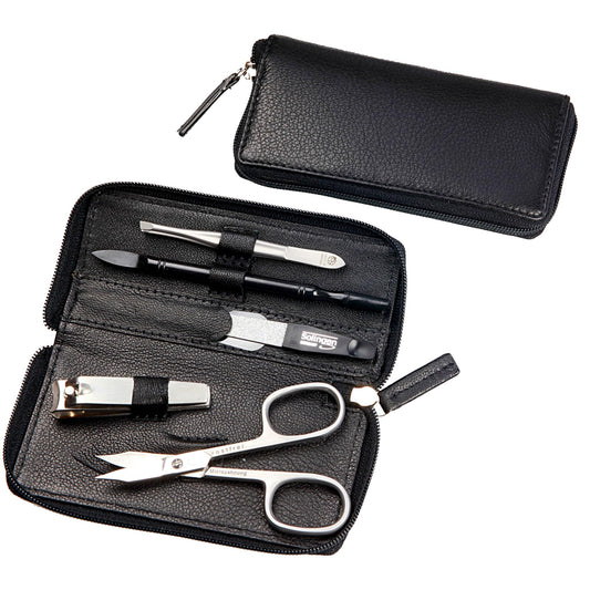 Sonnenschein by Hans Kniebes Manicure Set 5 Pieces Nail Scissors, Nail Clippers, Nail File, Tweezers, Manicure Hoof Stick, Stainless Steel, Nail Care