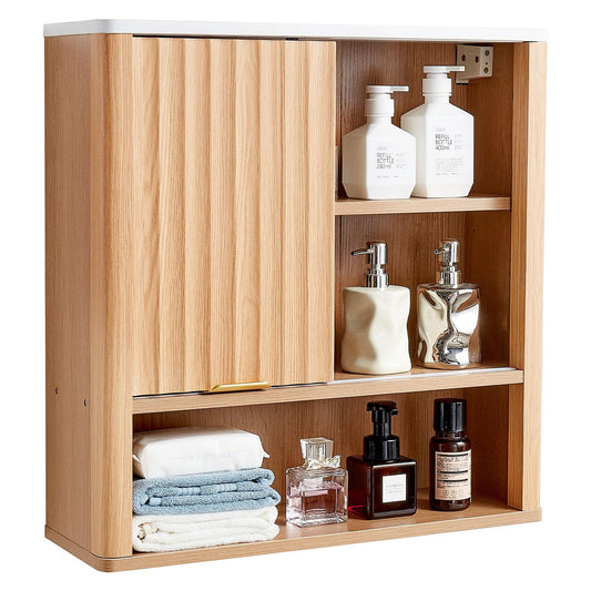 VEVOR Bathroom Wall Cabinet, with Door and Adjustable Shelf, Over the Toilet Storage Medicine Cabinet Wall Mounted