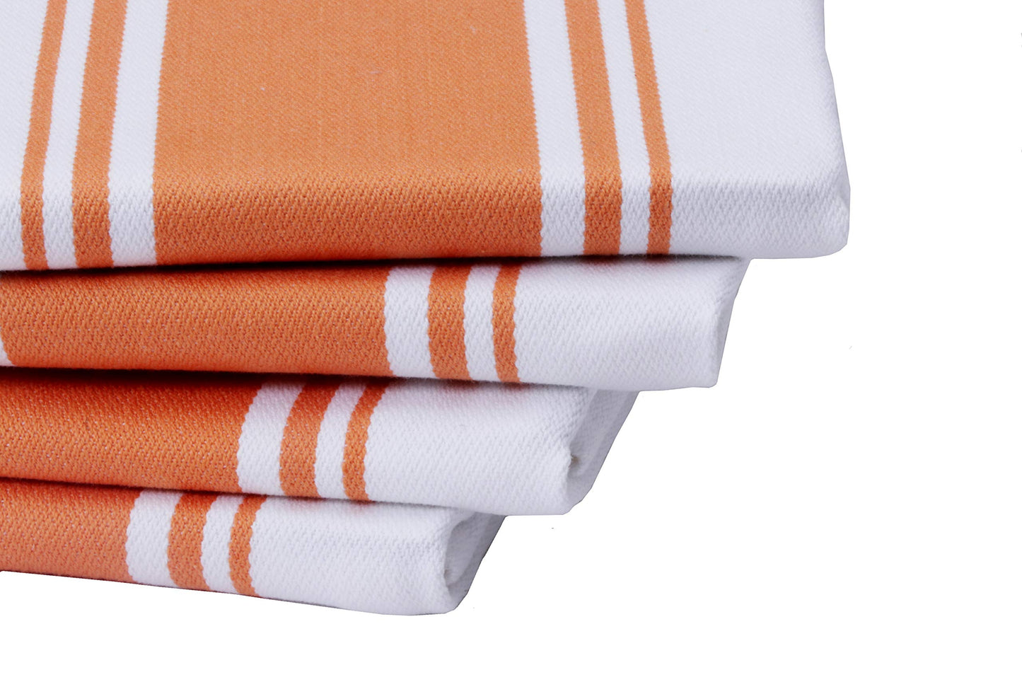 AMOUR INFINI Classic Vintage Stripe Kitchen Dish Towels | 4 Pack | 50 x 70 cm | Multi-use Kitchen Towels With Hanging Loop |100% Ring Spun Premium