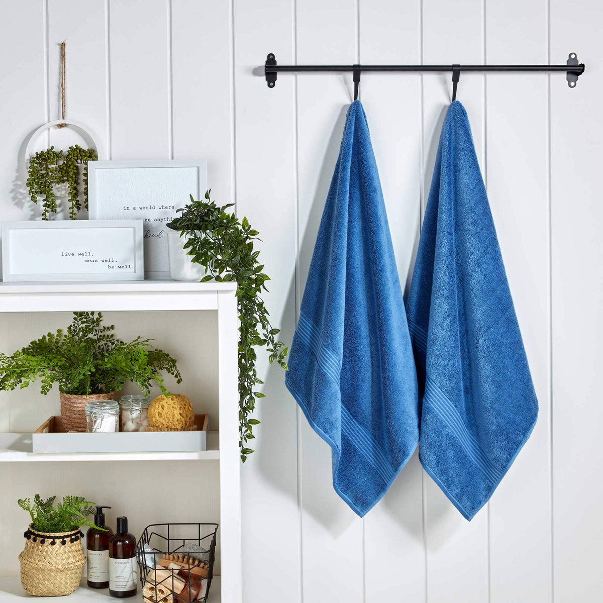 Christy Supreme Hygro 2 Hand Towels Set | Deep Sea Blue | 100% Luxury Supima Cotton | Ultra Soft | Super Absorbent | 650GSM | Plush and Long Lasting