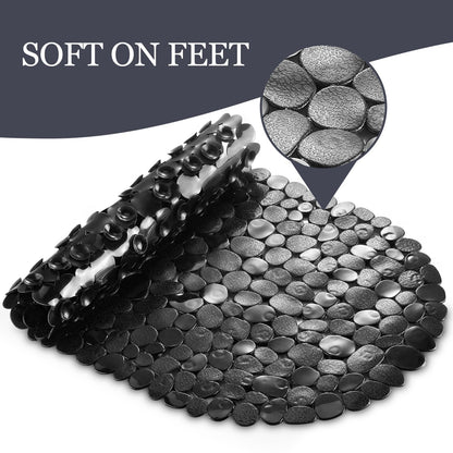 DOPROP Oval Shower Mat 69x36cm, Non Slip Mat with Suction Cups for Elderly