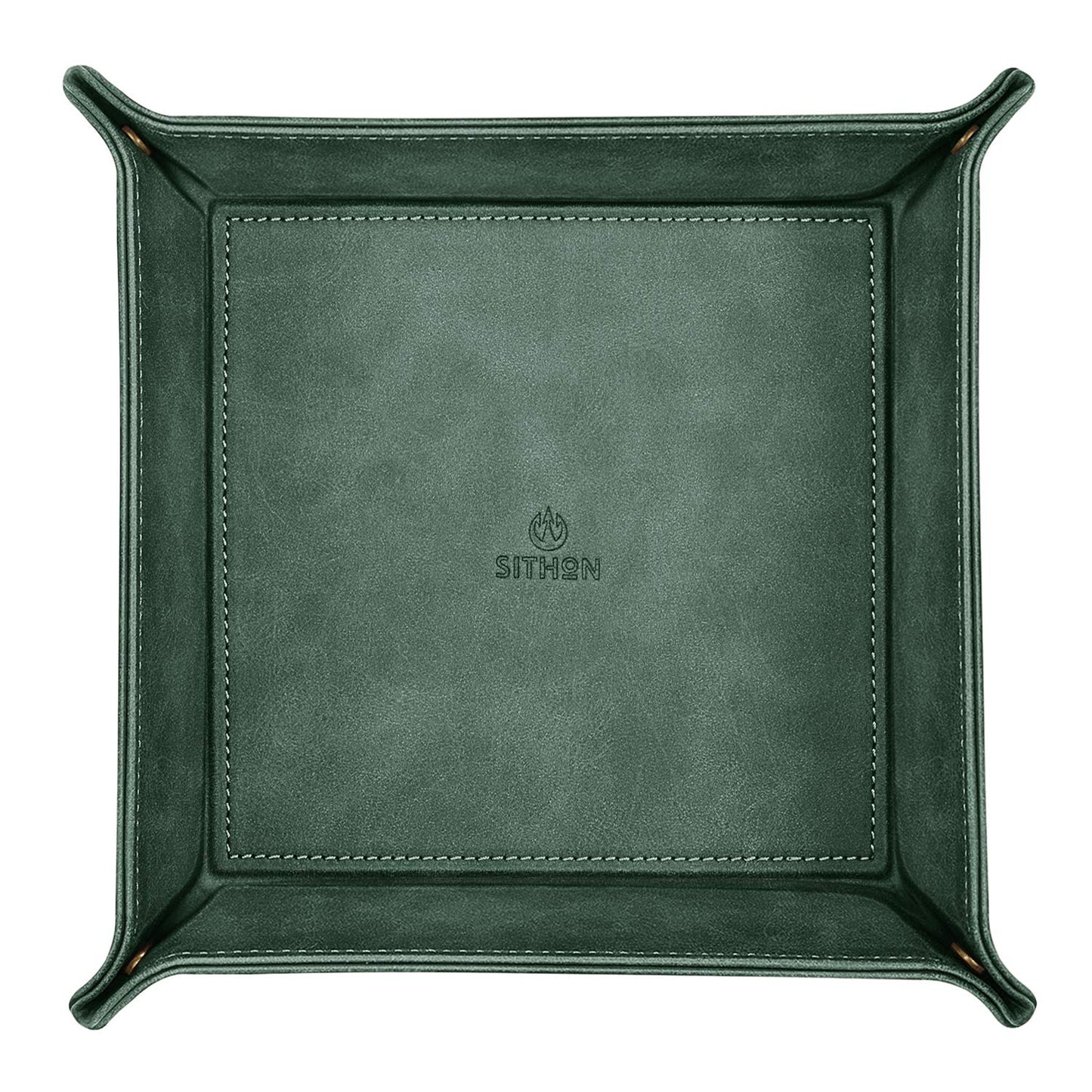 SITHON Valet Tray Premium PU Leather Desktop Storage Organizer